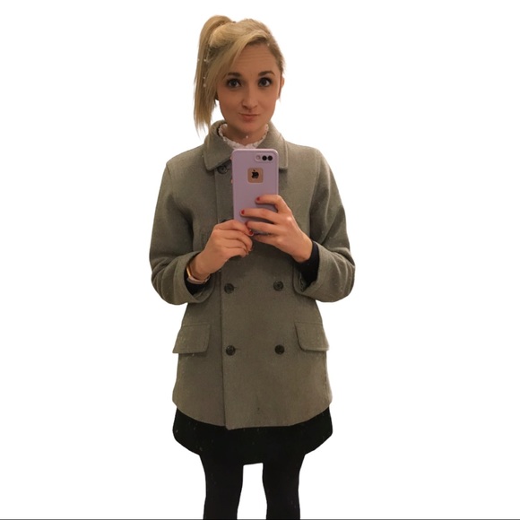 J. Crew Wool Gray Peacoat - Size XSP / XS Petite - Picture 6 of 14